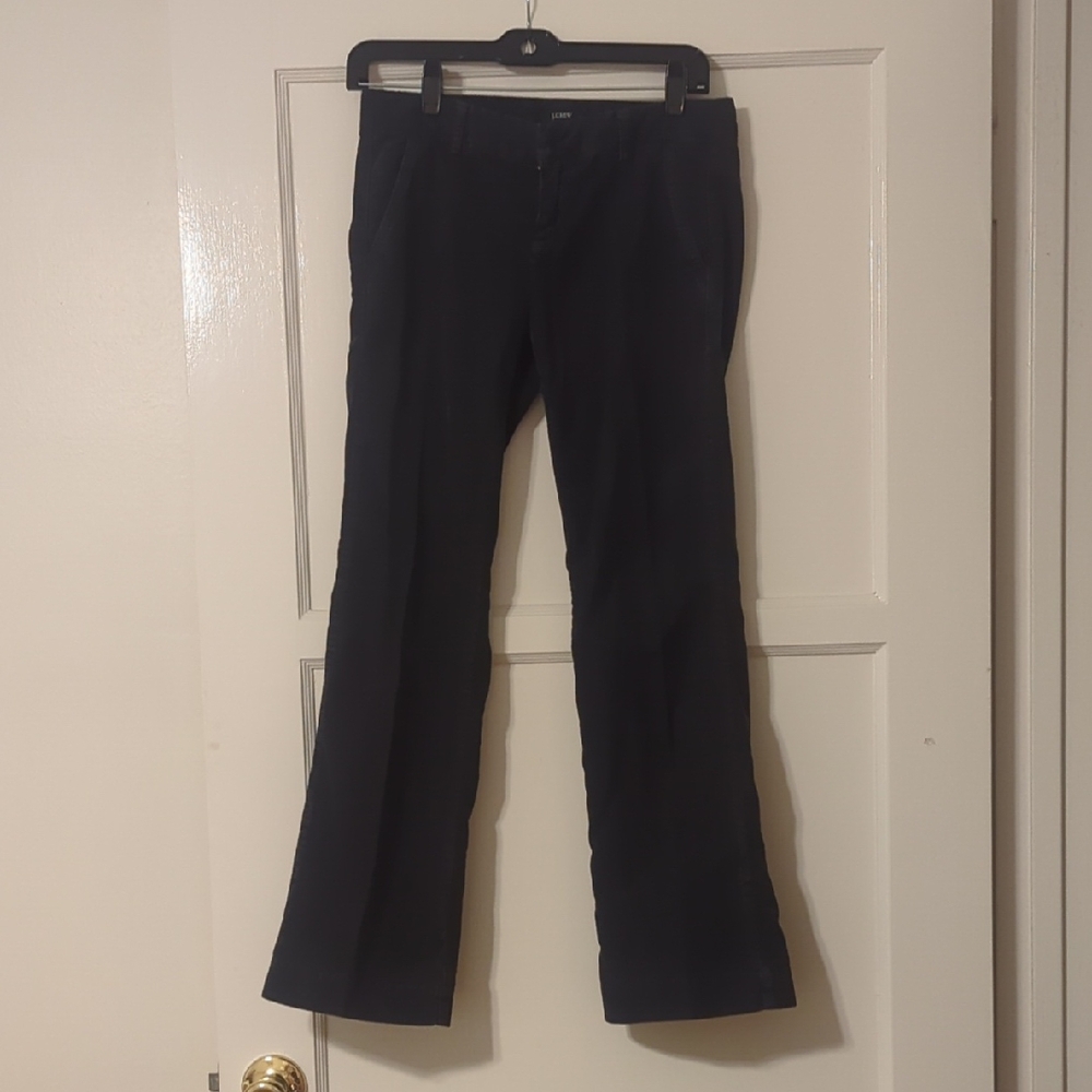 J. Crew 100% Cotton Low Fit Blue Corduroy Boot Cut Pants